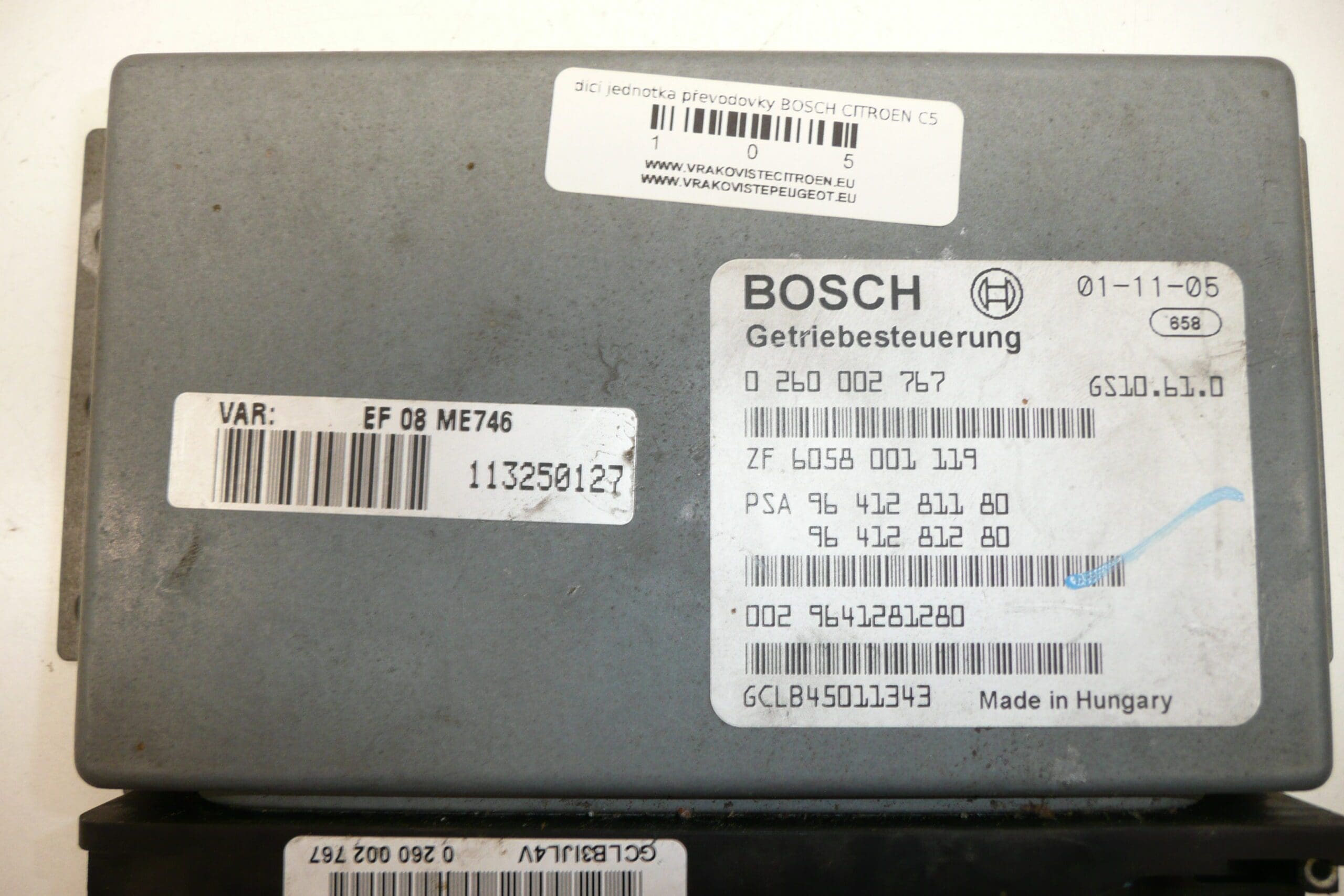 ECU Bosch Citroën C5 3.0 9641281180 0260002767