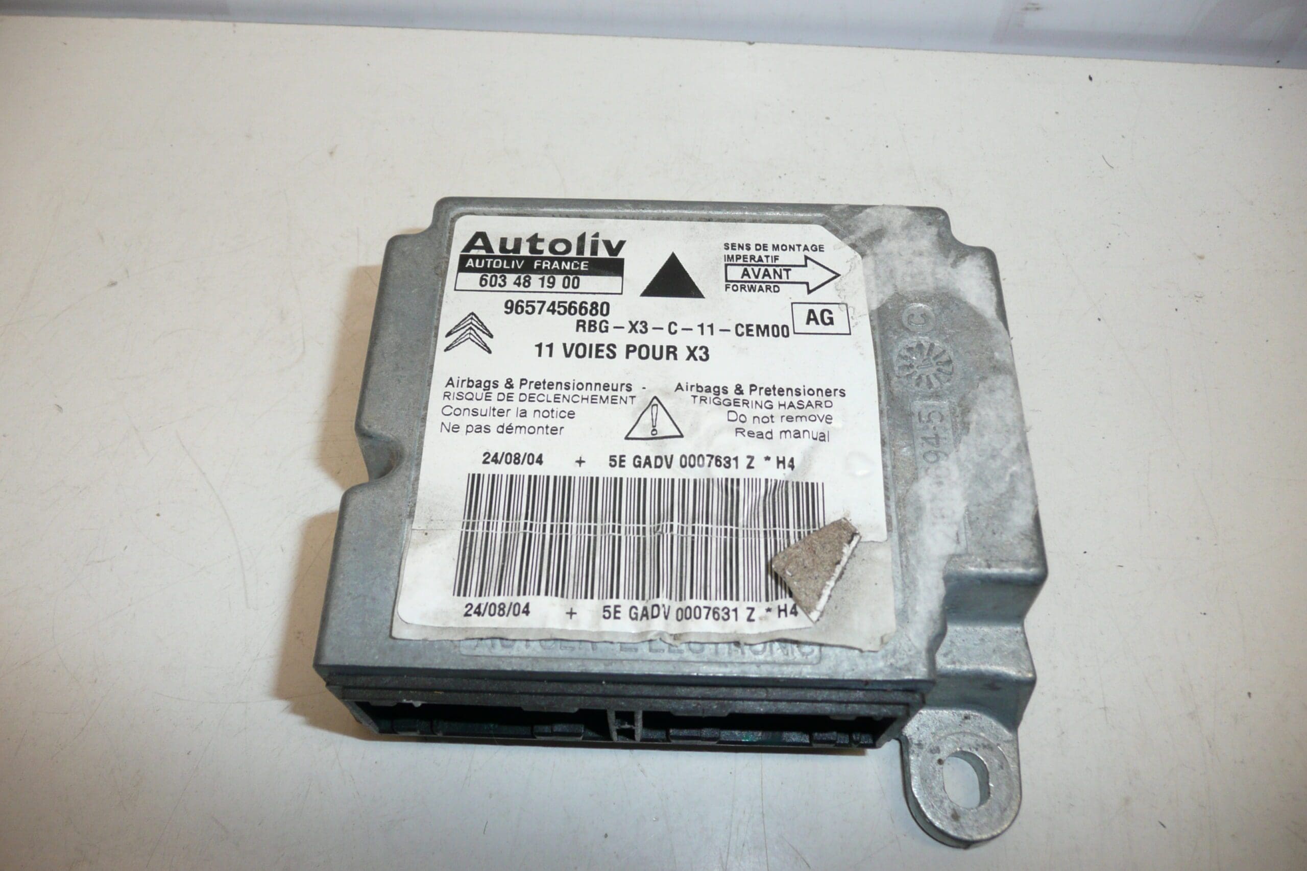 Unitatea airbag Citroën C5 II activată 9657456680