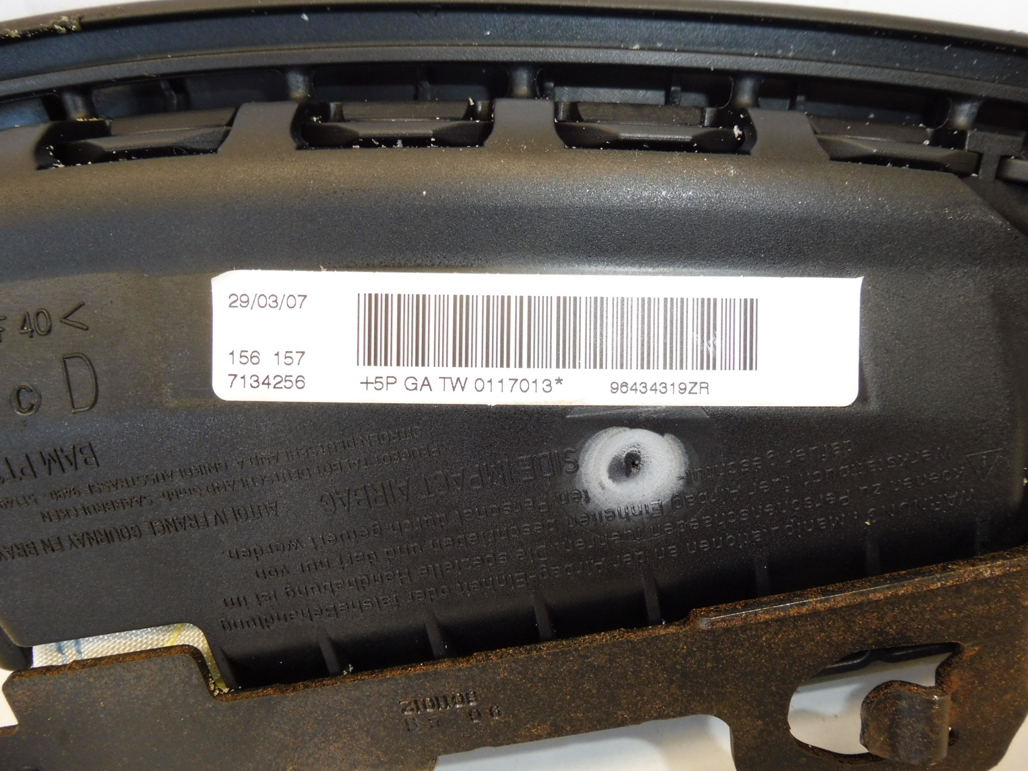 Airbag scaun dreapta Citroën C3 Pluriel 96434319ZR 8216JZ