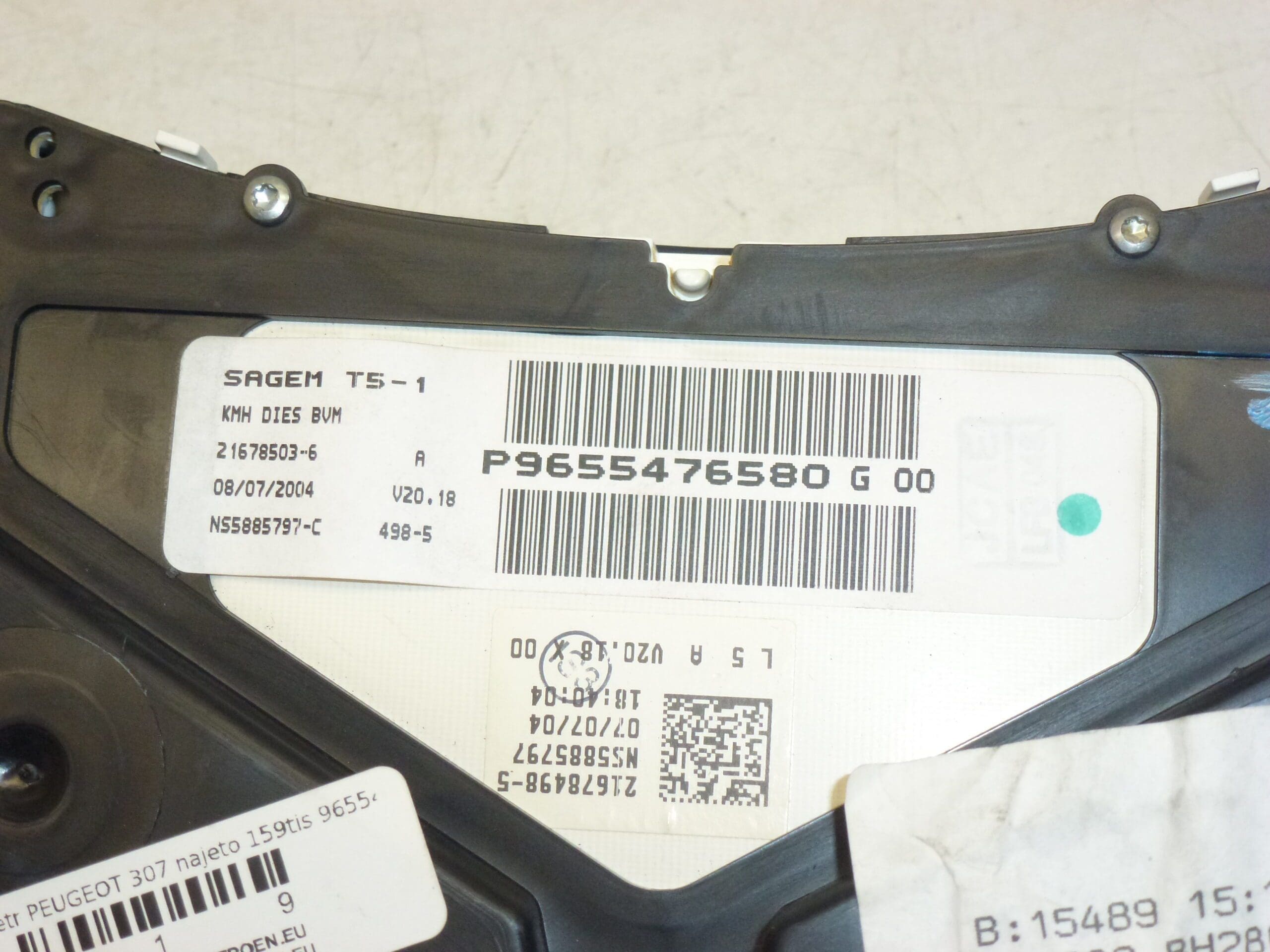 Vitezometru Peugeot 307 186 mii km 9655476580G00