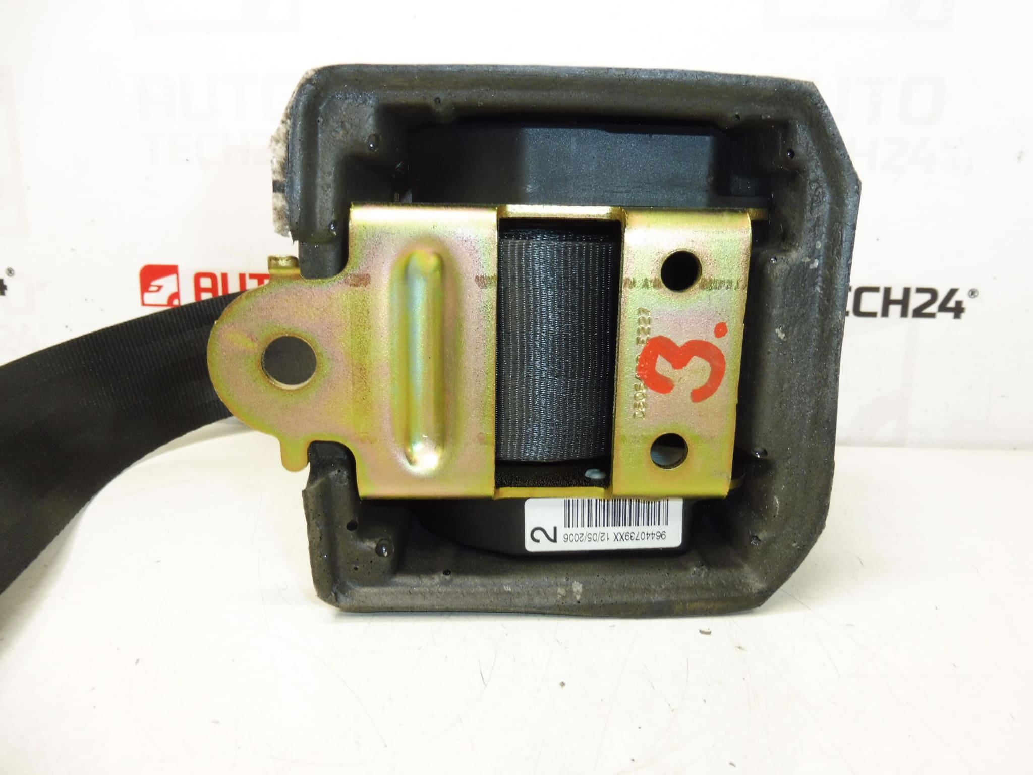Centură de siguranță spate Peugeot 407, cod 96440739XX, 8974HK - imagine 2