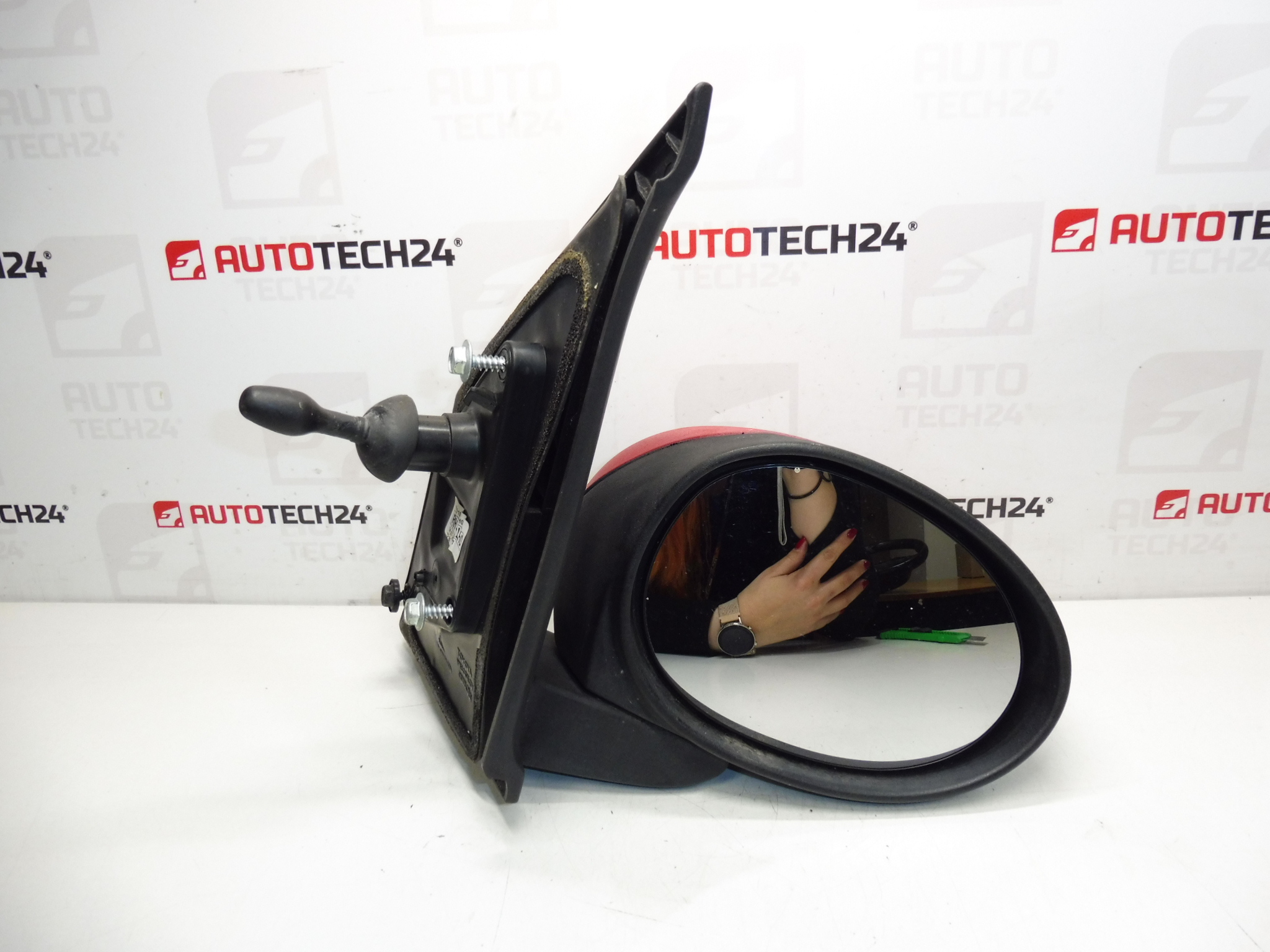 Oglindă dreaptă roșie Citroën C1 Peugeot 107 87910-0H010 87910-0H011